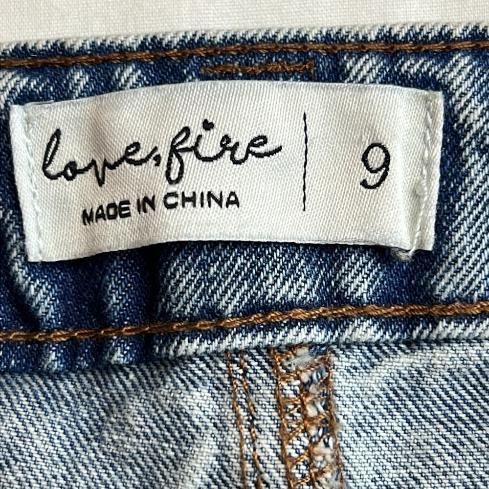 Love Fire denim maxi Western Cowboy Skirt SZ 9/M New - Picture 5 of 9